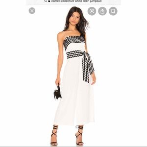 CAMEO COLLECTIVE ivory linen jumpsuit